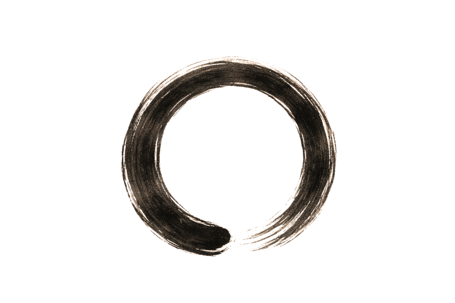Enso circle with vermillion seal